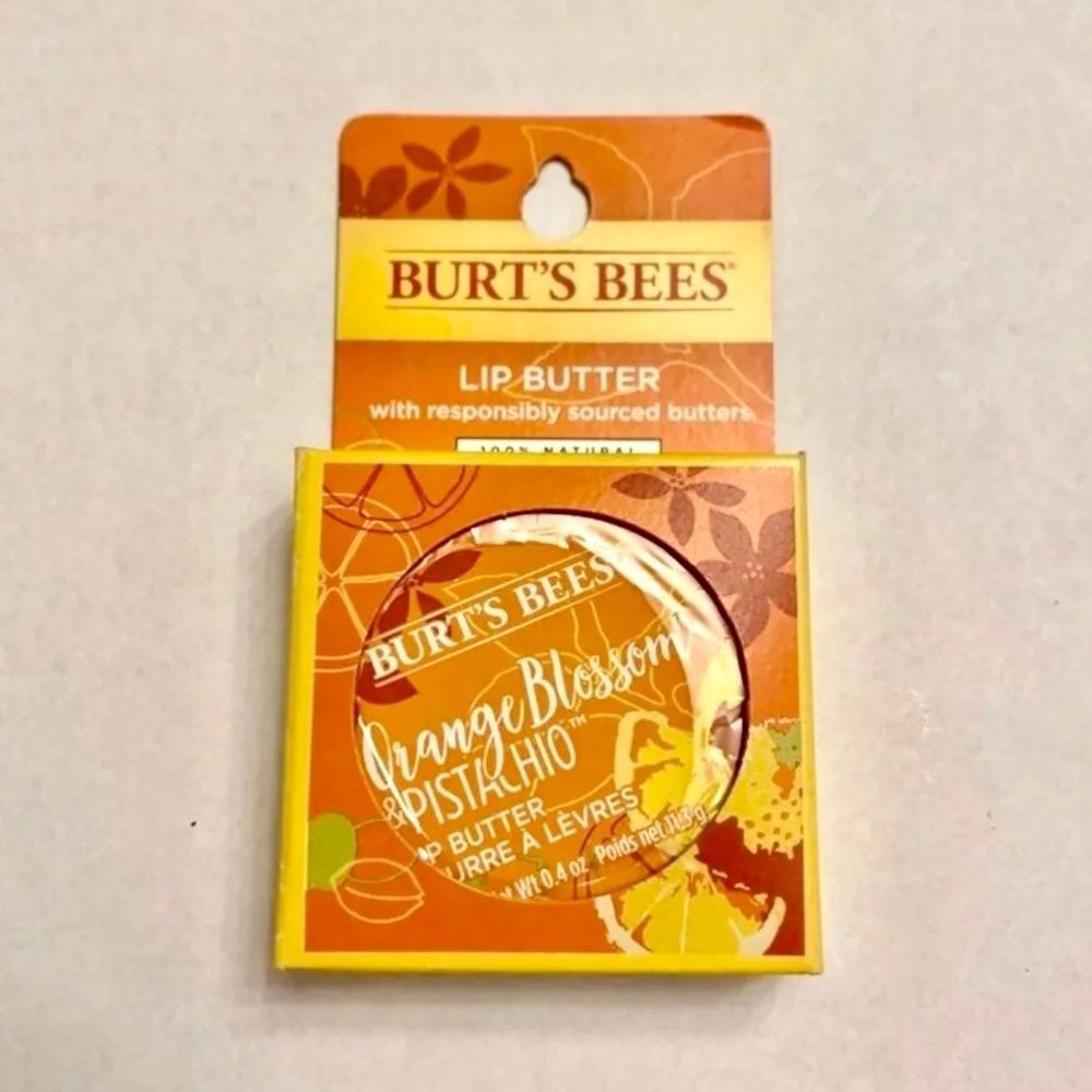 NWT Burts Bees Orange Pistachio Lip Butter
